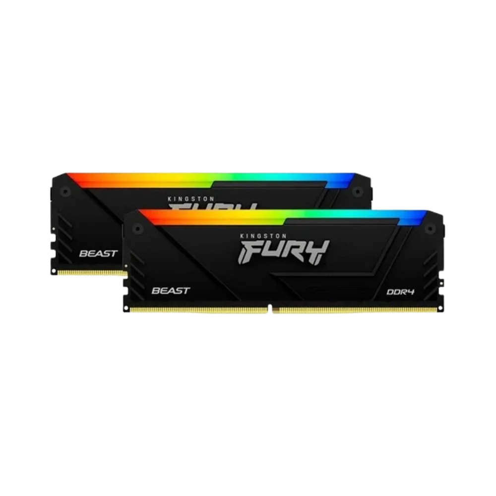 Ram Desktop Kingston Fury Beast RGB (KF432C16BB2A/32) 32GB (1x32GB) DDR4 3200Mhz