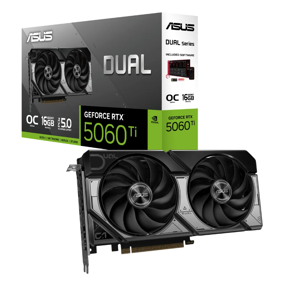 Card màn hình ASUS Dual GeForce RTX 5060 Ti 16GB GDDR7 OC Edition