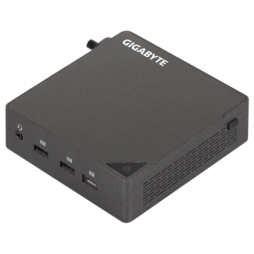 Mini PC GIGABYTE BRIX (GB-BRU5-225H) (Ultra 5 225H) | 2xD5-6400 | 2xNVMe | 2xHDMI | 1xUSB4 | WiFi 7 | Bluetooth | 1xLAN | VESA | NoOS | (Đen)