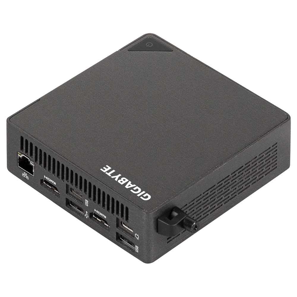 Mini PC GIGABYTE BRIX (GB-BRU5-225H) (Ultra 5 225H) | 2xD5-6400 | 2xNVMe | 2xHDMI | 1xUSB4 | WiFi 7 | Bluetooth | 1xLAN | VESA | NoOS | (Đen)