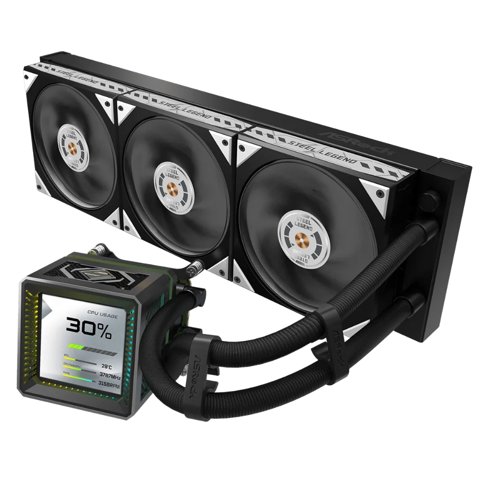 Tản nhiệt nước AIO ASROCK STEEL LEGEND DARK 360 LCD