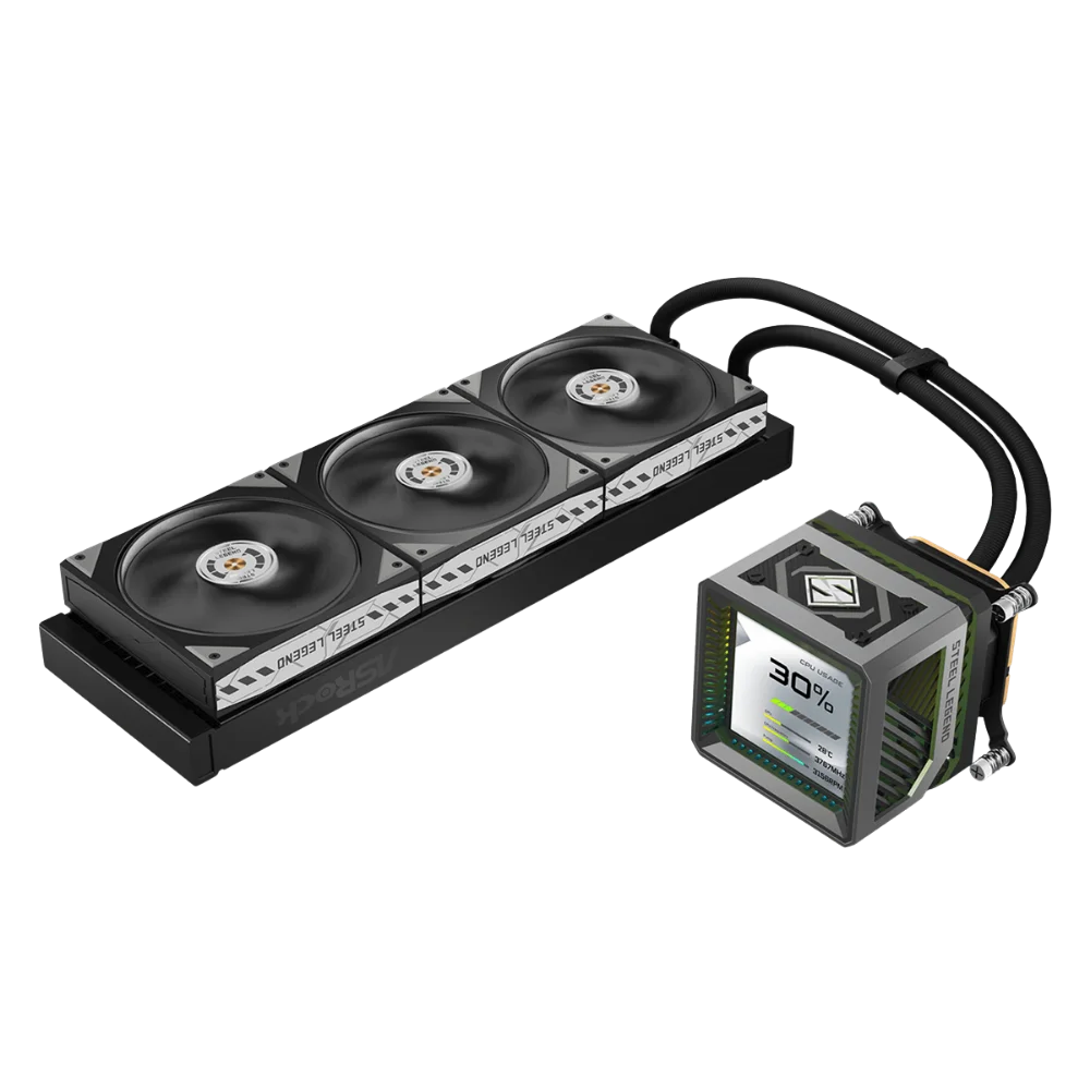 Tản nhiệt nước AIO ASROCK STEEL LEGEND DARK 360 LCD
