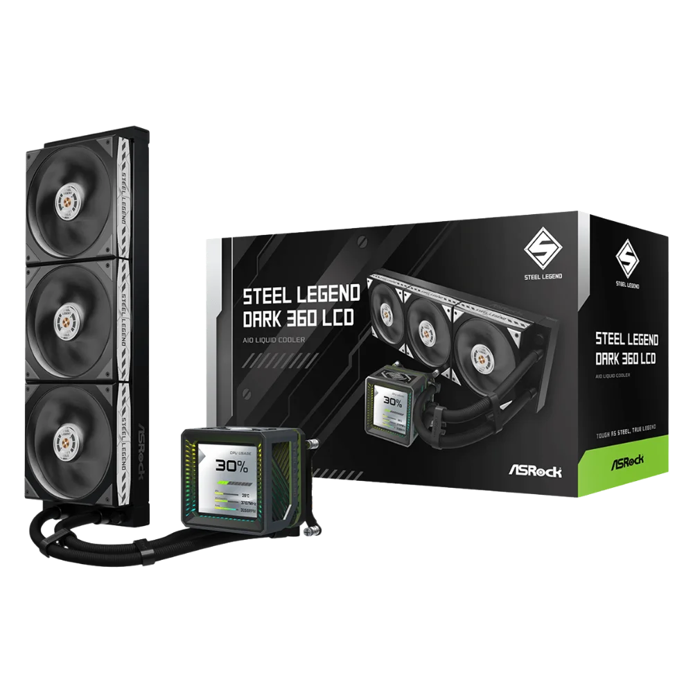 Tản nhiệt nước AIO ASROCK STEEL LEGEND DARK 360 LCD