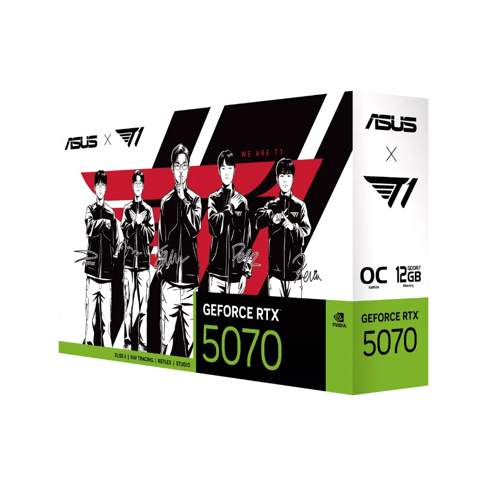 Card Màn Hình ASUS T1 GeForce RTX 5070 12GB GDDR7 OC Edition (T1-RTX5070-O12G-GAMING)