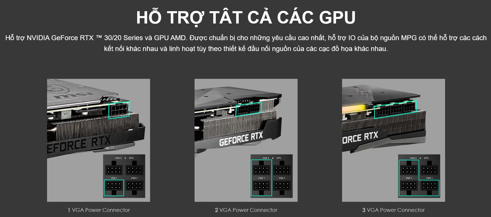 Nguồn máy tính MSI MPG A850GF 850W (80 Plus Gold/Full Modular/Màu Đen)